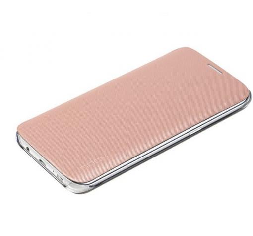 Луксозен кожен калъф тефтер ROCK Veena Series за Samsung Galaxy S7 G930 - Rose Gold — снимка 2