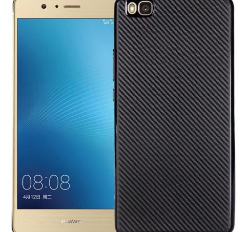 Силиконов калъф / гръб / TPU за Huawei P8 Lite - черен / Carbon