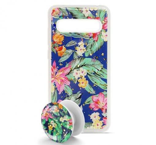 Луксозен силиконов калъф / гръб / TPU Summer Breeze с Popsocket за Samsung Galaxy S8 Plus G955 - Jungle