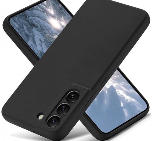 Силиконов калъф / гръб / TPU кейс за Samsung Galaxy S22 Plus 5G - черен със защита на камерата
