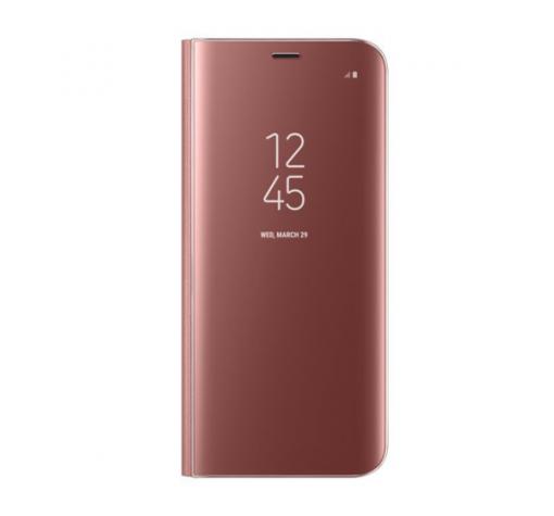 Луксозен калъф огледален Clear View Cover с твърд гръб за Xiaomi Mi Note 10 / Note 10 Pro - Rose Gold — снимка 2