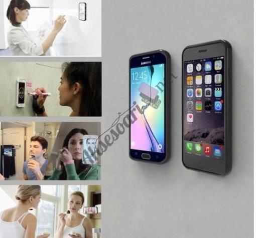 Силиконов калъф / гръб / Антигравитационен за Apple iPhone 6 / iPhone 6S - черен — снимка 2