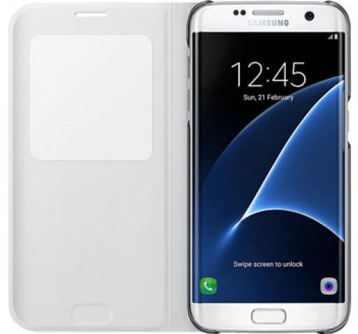 Оригинален калъф S View Cover EF-Z935CB за Samsung Galaxy S7 Edge G935 - бял — снимка 4