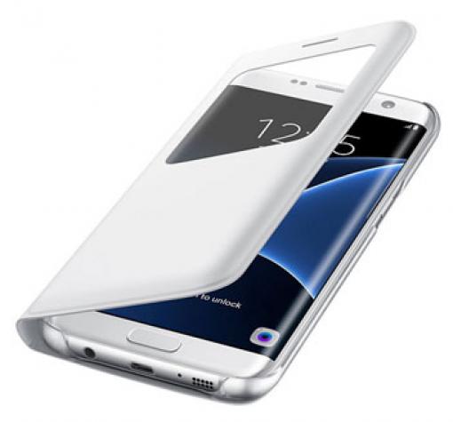 Оригинален калъф S View Cover EF-Z935CB за Samsung Galaxy S7 Edge G935 - бял