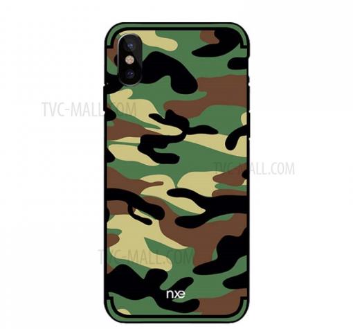 Силиконов калъф / гръб / TPU NXE Design за Apple iPhone X - камуфлаж / зелен — снимка 2