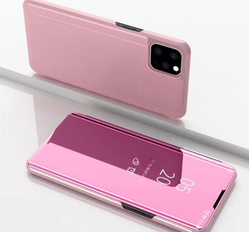 Луксозен калъф Clear View Cover с твърд гръб за Apple iPhone 11 6.1 - Rose Gold — снимка 2