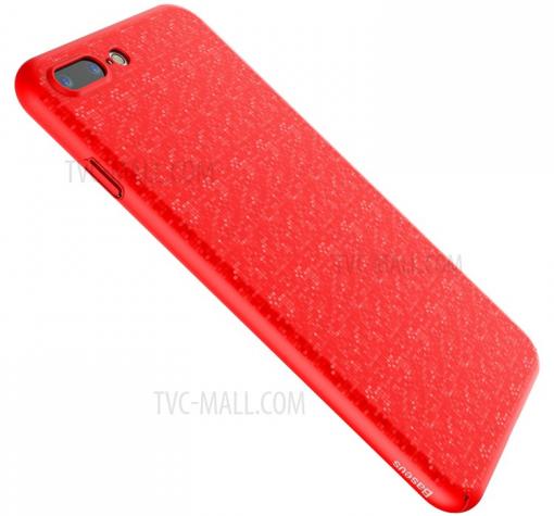 Луксозен твърд калъф / гръб / Baseus Plaid Case Back Cover Skin за Apple iPhone 7 Plus / iPhone 8 Plus - червен — снимка 3