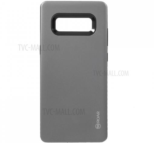 Луксозен силиконов калъф / гръб / TPU Roar Mil Grade Hybrid Case за Samsung Galaxy Note 8 N950 - сив