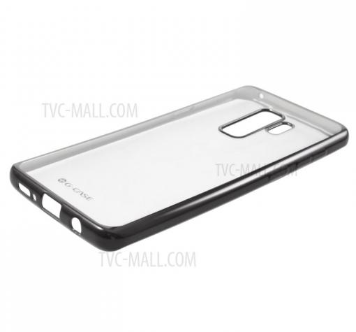 Оригинален силиконов калъф / гръб / TPU G-Case Plating за Samsung Galaxy S9 G960 - прозрачен / черен кант — снимка 3