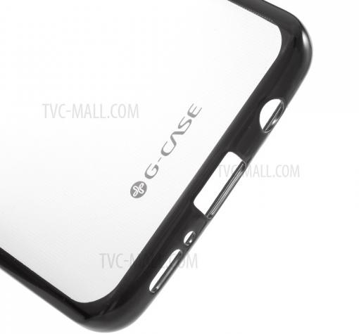 Оригинален силиконов калъф / гръб / TPU G-Case Plating за Samsung Galaxy S9 G960 - прозрачен / черен кант — снимка 2