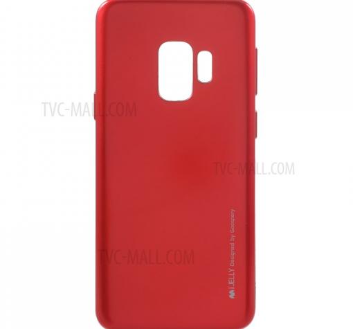 Луксозен силиконов калъф / гръб / TPU MERCURY i-Jelly Case Metallic Finish за Samsung Galaxy S9 Plus G965 - червен