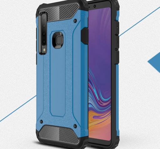 Силиконов гръб TPU Spigen Hybrid с твърда част за Samsung Galaxy A9 A920F 2018 - син