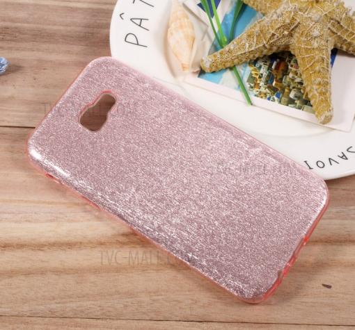 Луксозен силиконов калъф / гръб / TPU за Samsung Galaxy A5 2017 A520 - Rose Gold / брокат — снимка 2