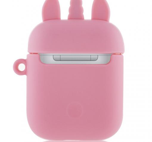 Силиконов калъф за AirPod - розов / Еднорог — снимка 3