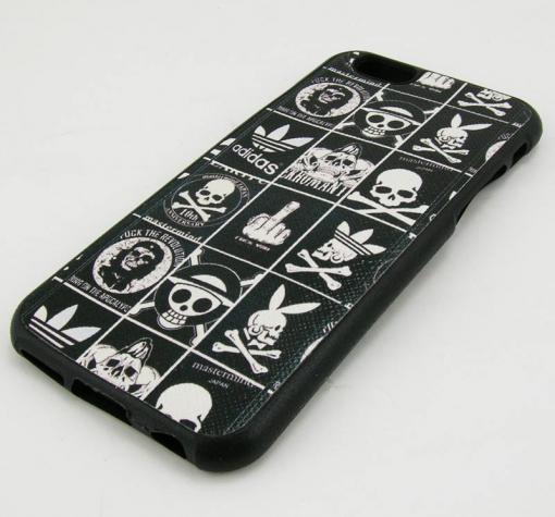 Силиконов калъф / гръб / TPU за Apple iPhone 6 4.7" - черен / черепи — снимка 3