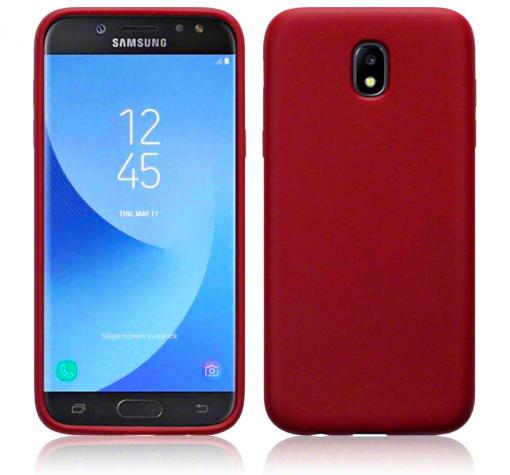 Силиконов калъф / гръб / TPU Gel Case за Samsung Galaxy J7 2017 J730 - червен / мат — снимка 2