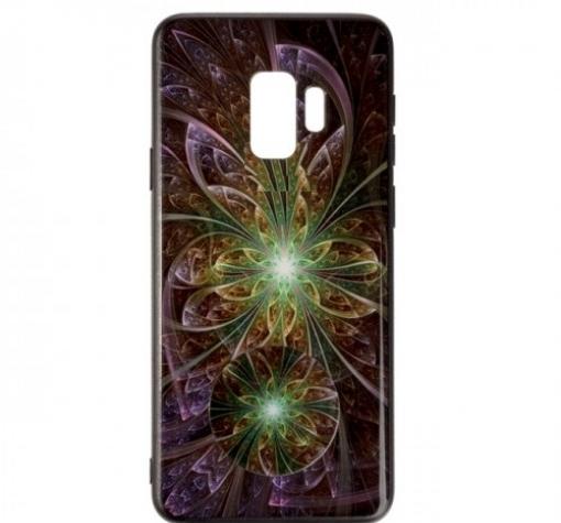 Луксозен силиконов калъф / гръб / TPU с Popsocket за Samsung Galaxy S9 G960 - цвете / абстрактен