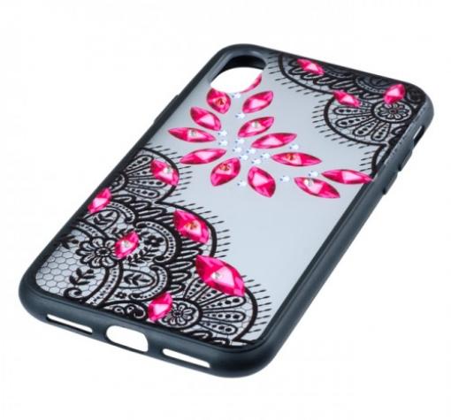 Силиконов калъф / гръб / TPU за Apple iPhone 7 / iPhone 8 - червени камъни — снимка 2