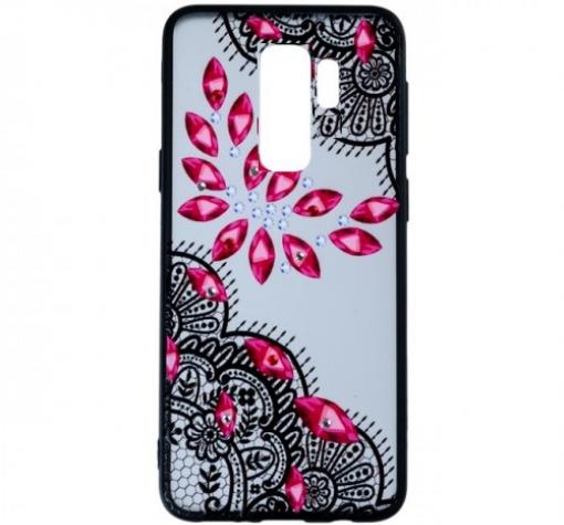 Силиконов калъф / гръб / TPU за Samsung Galaxy S9 Plus G965 - червени камъни