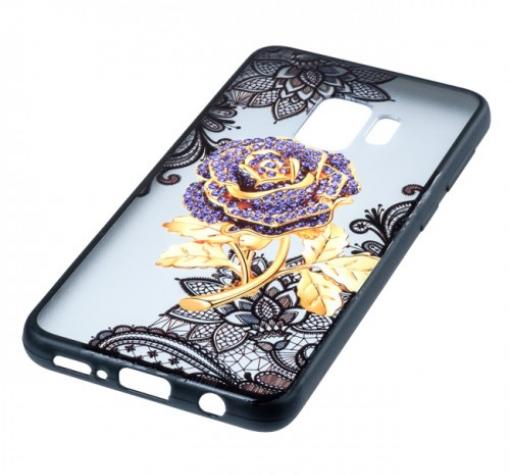 Силиконов калъф / гръб / TPU за Samsung Galaxy S9 G960 - лилава  роза / цветя — снимка 2