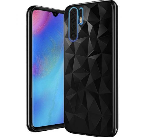 Луксозен силиконов калъф / гръб / TPU за Huawei P30 Pro - призма / черен