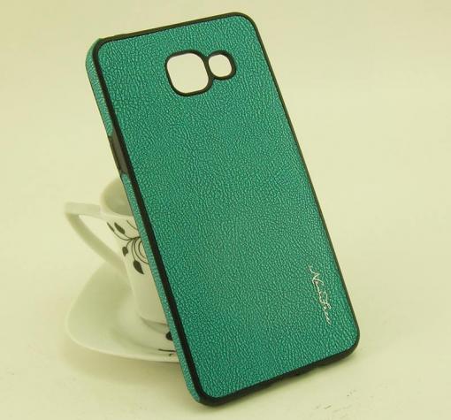 Луксозен силиконов калъф / гръб / TPU New Face за Samsung Galaxy A5 2016 A510 - светло зелен / имитиращ кожа — снимка 2