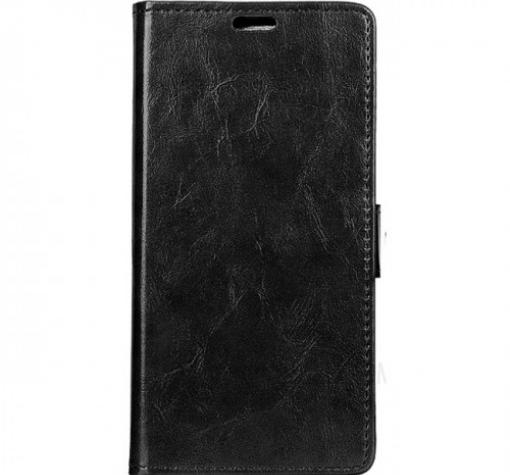 Кожен калъф Flip тефтер Flexi със стойка за Huawei P Smart Pro - черен