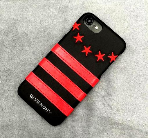 Оригинален гръб GIVENCHY за Apple iPhone 6 / iPhone 6S - черен / червени ленти