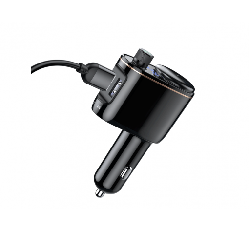MP3 - FM Wireless transmiter BASEUS Locomotive CCALL-TRH01 Bluetooth 4.2 / 2xUSB, QC 3.4A / FM трансмитер за кола — снимка 3