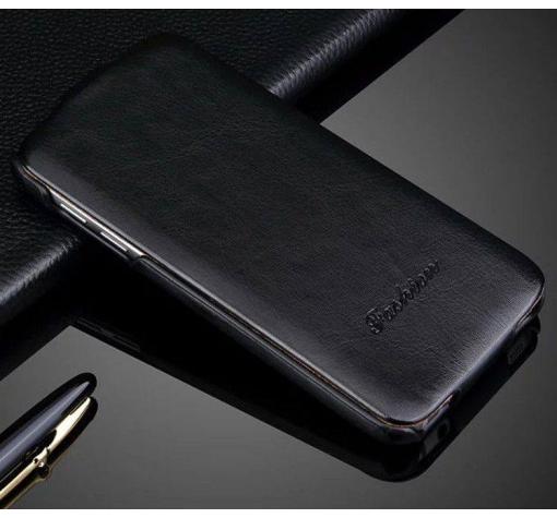 Луксозен кожен калъф Flip тефтер Fashion за Samsung Galaxy S6 G920 - черен