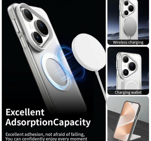 Удароустойчив калъф / кейс със MagSafe за Huawei Pura 80 Pro / Pura 80 Ultra – Прозрачен гръб — снимка 3