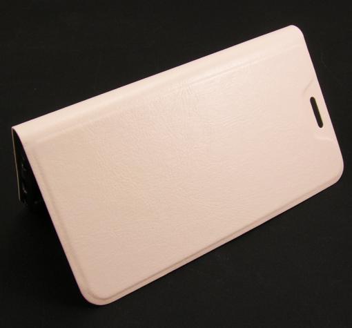 Кожен калъф Flip тефтер със стойка за Huawei P10 Lite - бял