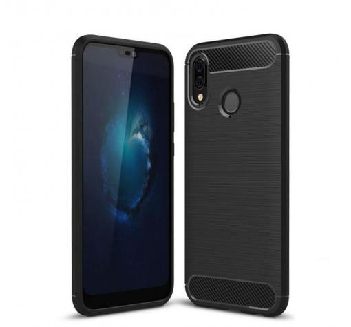 Силиконов калъф / гръб / TPU за Huawei P20 Lite - черен / carbon