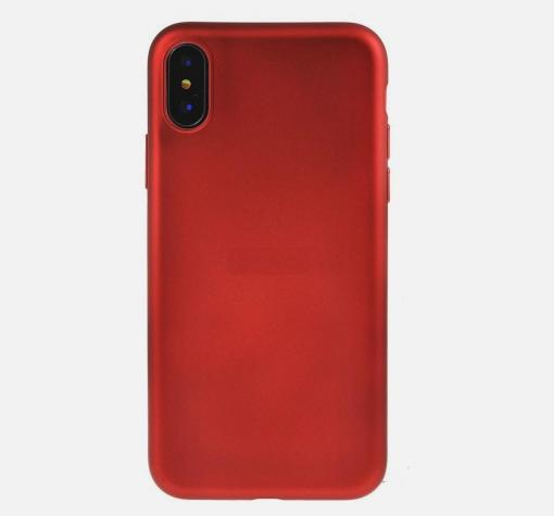 Силиконов калъф / гръб / TPU за Apple iPhone X - червен / мат