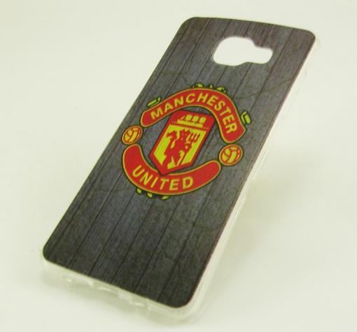 Силиконов калъф / гръб / TPU за Samsung Galaxy A5 2016 A510 - Manchester United / сив