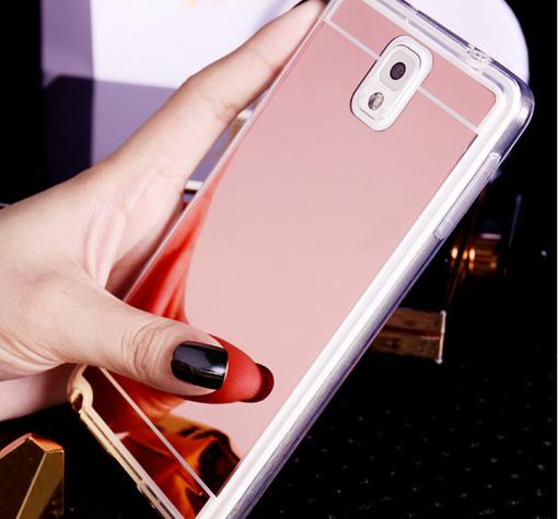 Луксозен силиконов калъф / гръб / TPU за Samsung Galaxy J7 2017 J730 - Rose Gold / огледален