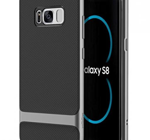 Луксозен калъф Rock Royce Series за Samsung Galaxy S8 G950 - черен със сив кант