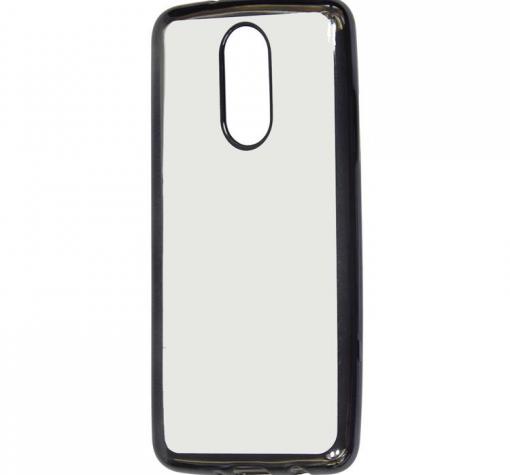 Луксозен силиконов калъф / гръб / TPU за Samsung Galaxy S9 Plus G965 - прозрачен / черен кант