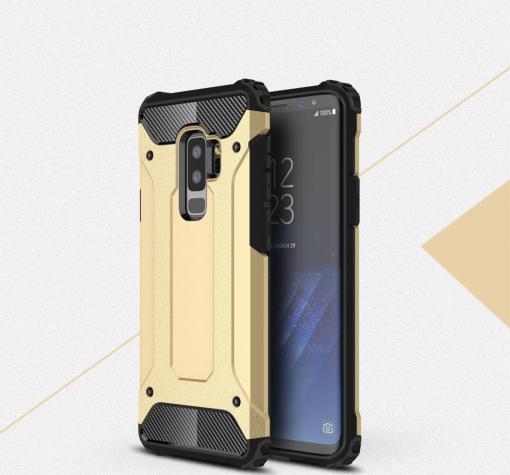 Силиконов гръб TPU Spigen Hybrid с твърда част за Samsung Galaxy S9 Plus G965 - златист