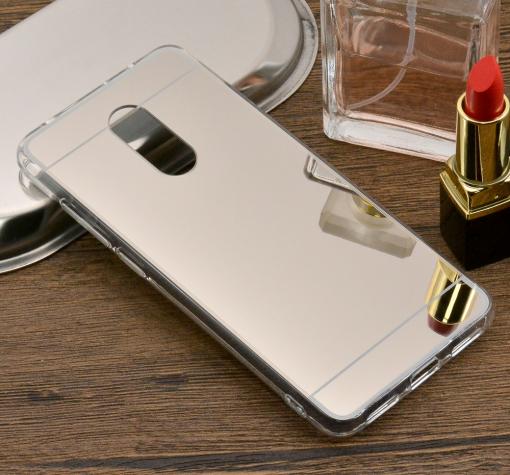 Луксозен силиконов калъф / гръб / TPU за Xiaomi RedMi 5 - сребрист / огледален