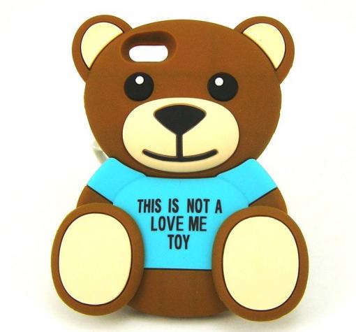 Силиконов калъф / гръб / TPU 3D за Samsung Galaxy J3 / J3 2016 J320 - Teddy Bear / This Is Not A Love Me Toy / син