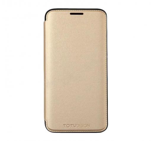 Луксозен кожен калъф Flip тефтер TOTU Design Acme Series за Samsung Galaxy S9 G960 - златист