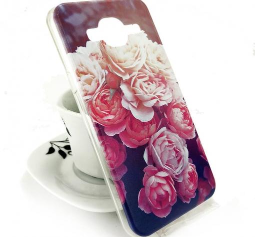 Силиконов калъф / гръб / TPU за Samsung Galaxy J3 / J3 2016 J320 - цветен / рози — снимка 2