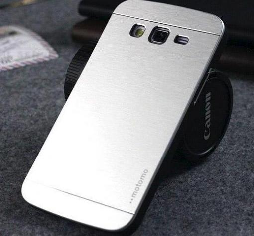 Луксозен твърд гръб MOTOMO за Samsung Galaxy J7 2016 J710 - сребрист
