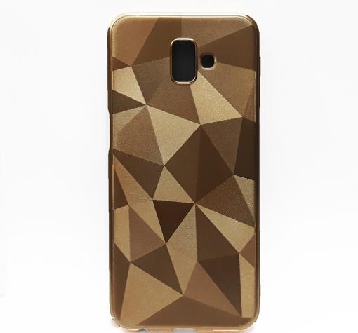 Силиконов калъф / гръб / PRISM GEOMETRIC TPU за Samsung Galaxy J6 Plus 2018 - златист / призма