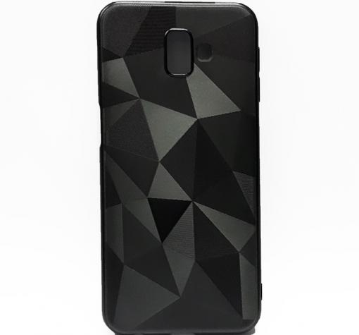 Силиконов калъф / гръб / PRISM GEOMETRIC TPU за Samsung Galaxy J6 Plus 2018 - черен / призма