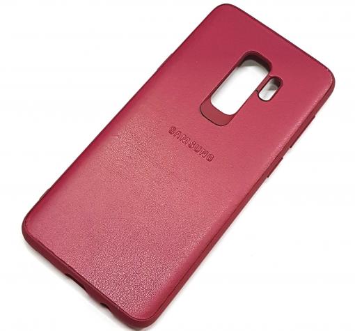Луксозен кожен гръб за Samsung Galaxy S9 Plus G965 - бордо — снимка 2