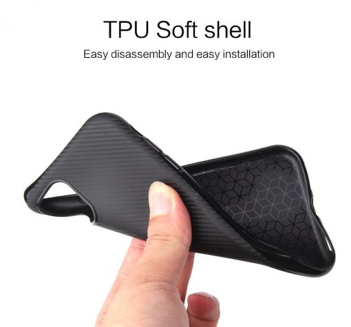 Силиконов калъф / гръб / TPU за Apple iPhone 11R - черен / carbon — снимка 2