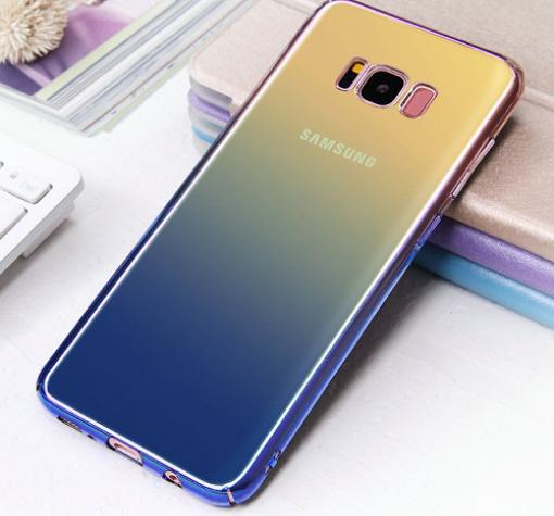 Луксозен гръб Glaze Case за Samsung Galaxy S8 G950 - преливащ / златисто и синьо