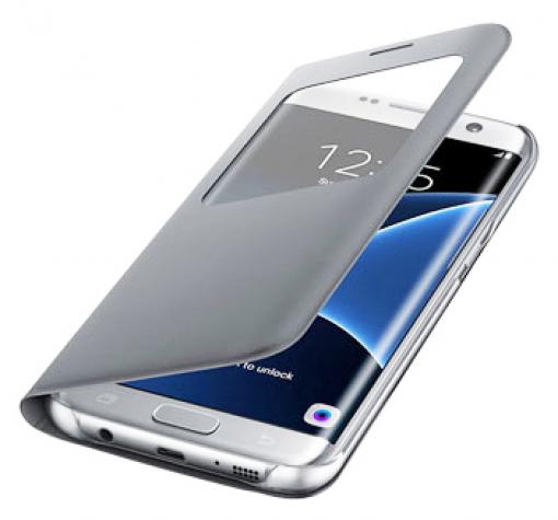 Оригинален калъф S View Cover EF-Z935CB за Samsung Galaxy S7 Edge G935 - светло сив
